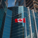 빌딩 내 캐나다 국기