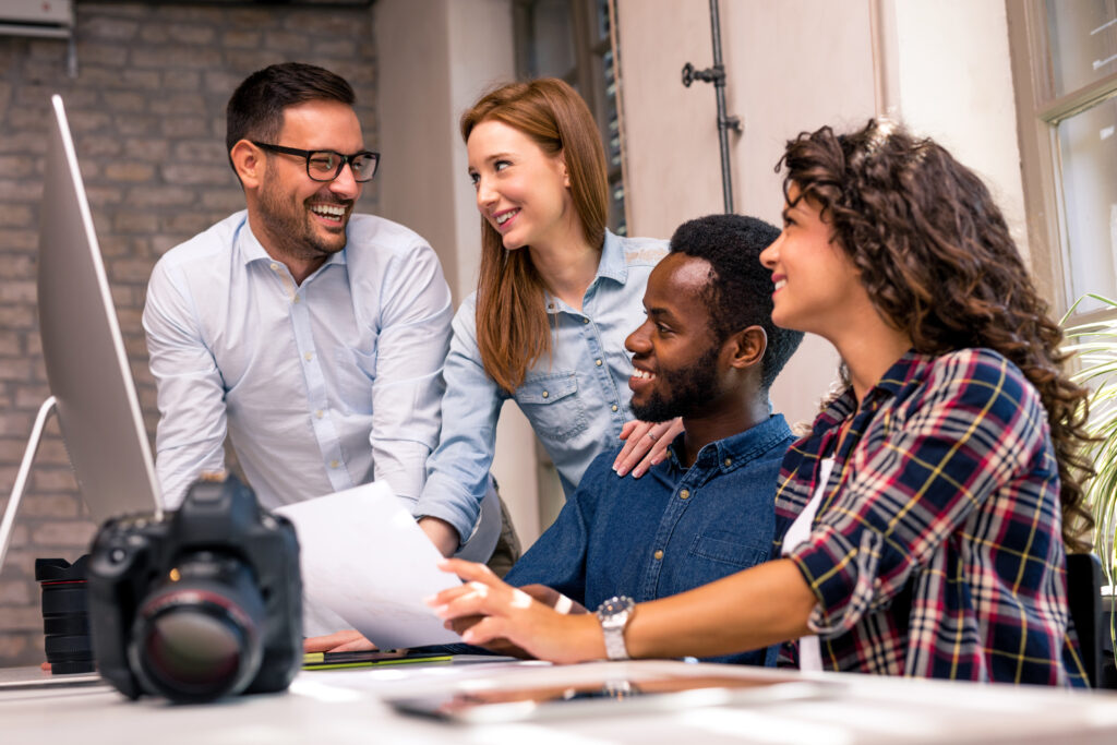 Young business people discussing ideas