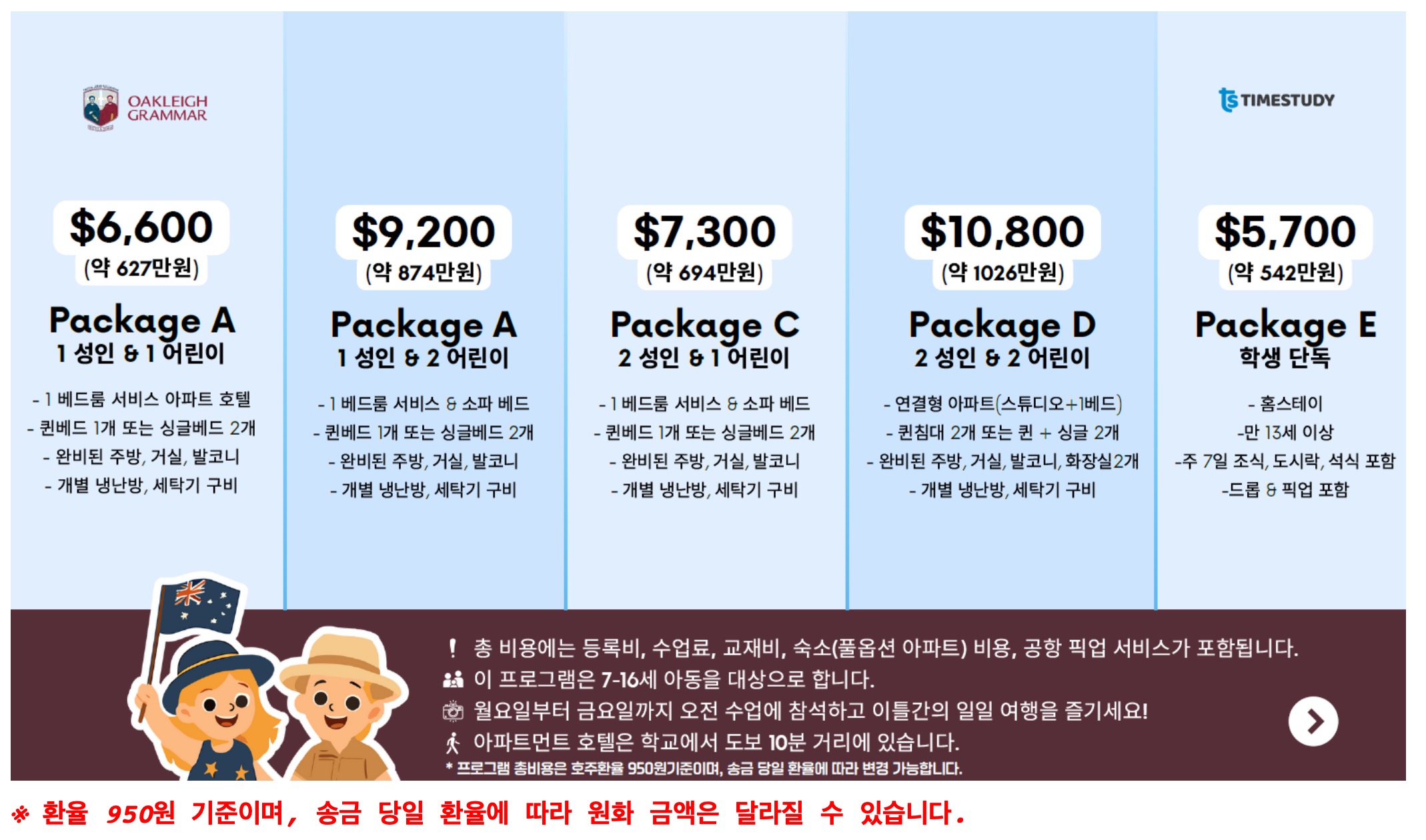 오클리 그래머 스쿨링 비용안내2