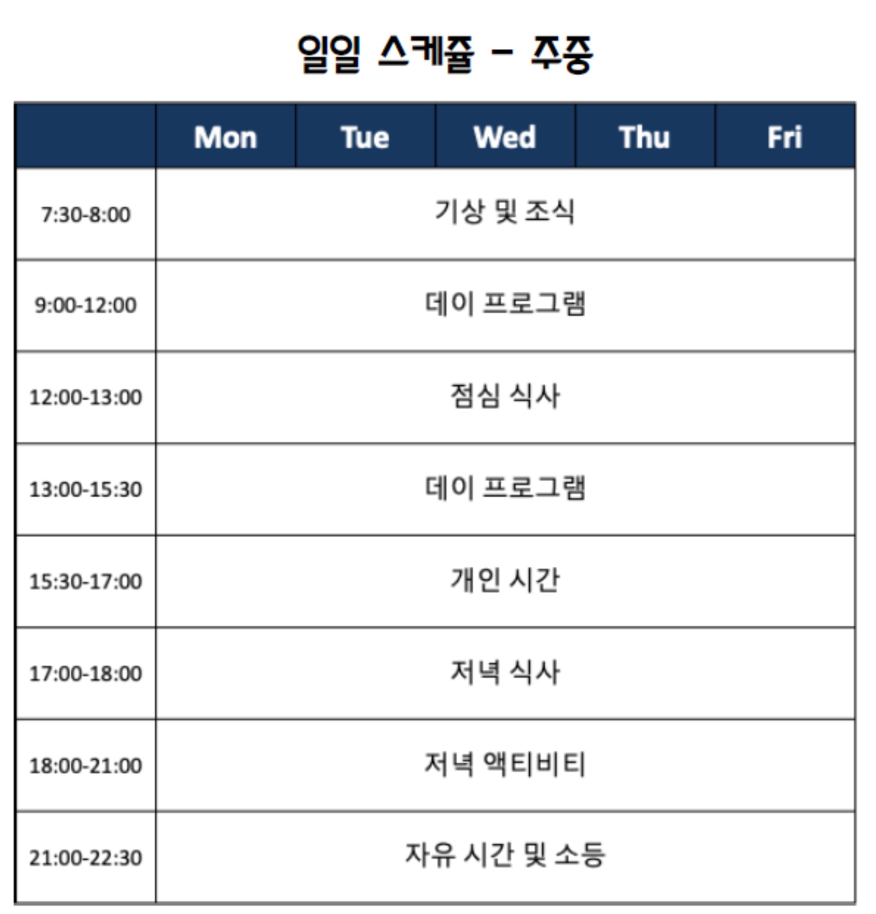 리들리 컬리지 캠프7