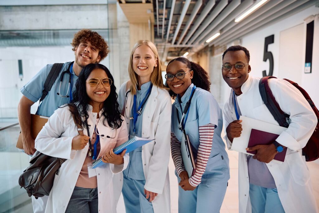 multiracial-group-of-happy-medical-students-at-the-