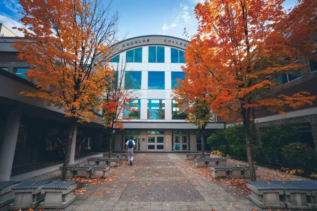 Douglas College 2 red trees